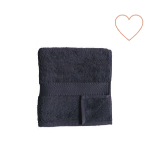 Gezichtsdoekje biokatoen antracietkleur