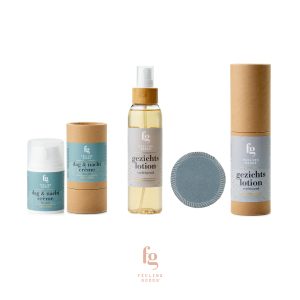 Verzorgingsset gezichtslotion, gezichtscrème man & reinigingspad